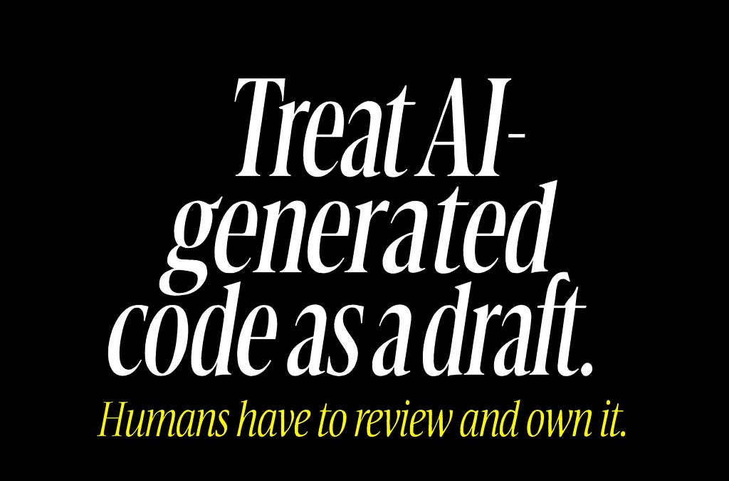 将人工智能生成的代码视为草稿