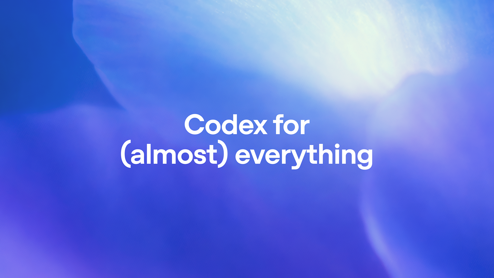 发布几乎适用于一切场景的 Codex