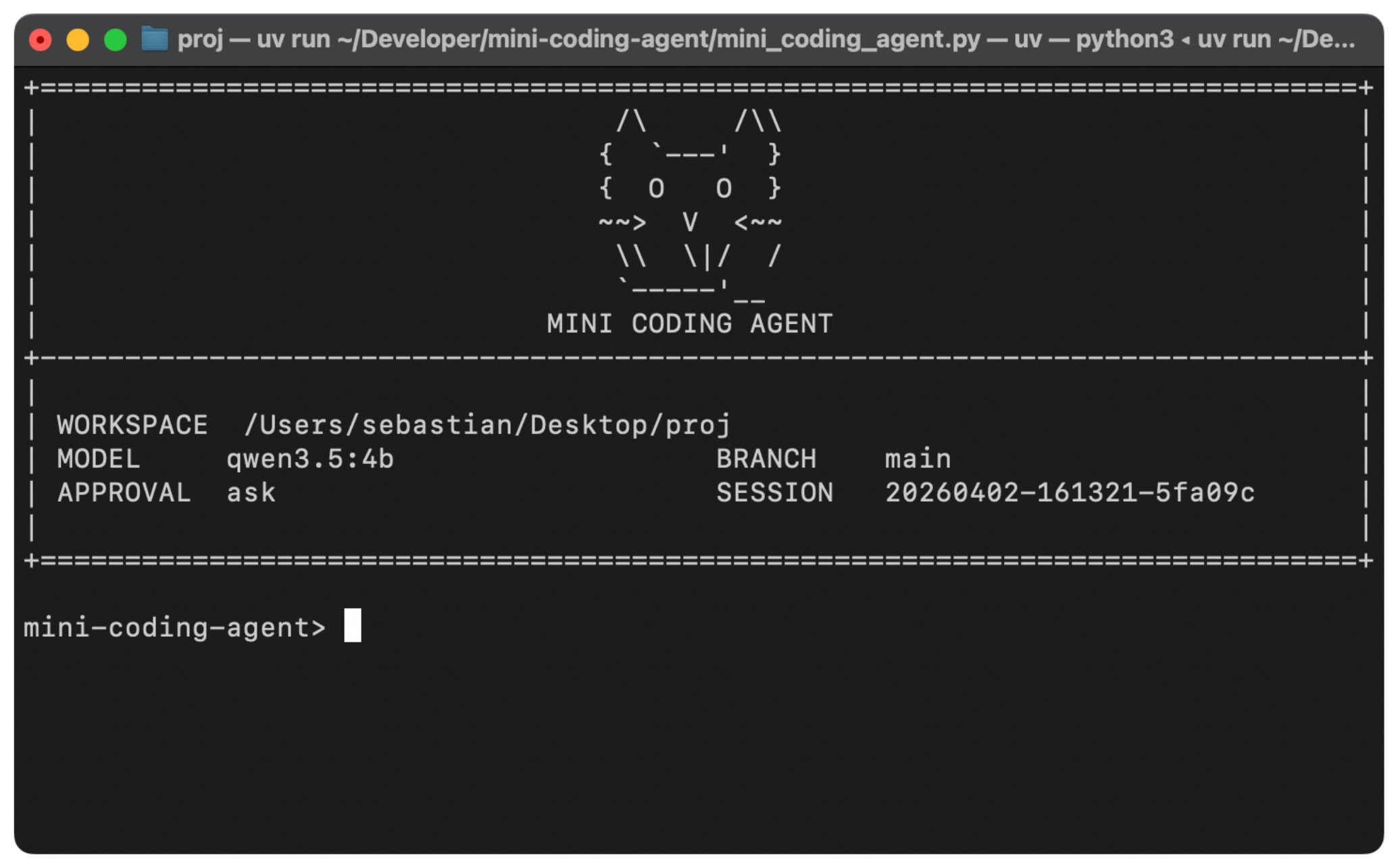 图5：完全从零开始实现的极简但功能完整的 Mini Coding Agent（纯 Python 编写）